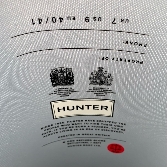 NWT Hunter Rain Boots Women 9 Gray Tall Gloss Rain Boots Galoshes Wellies Winter - Picture 6 of 14